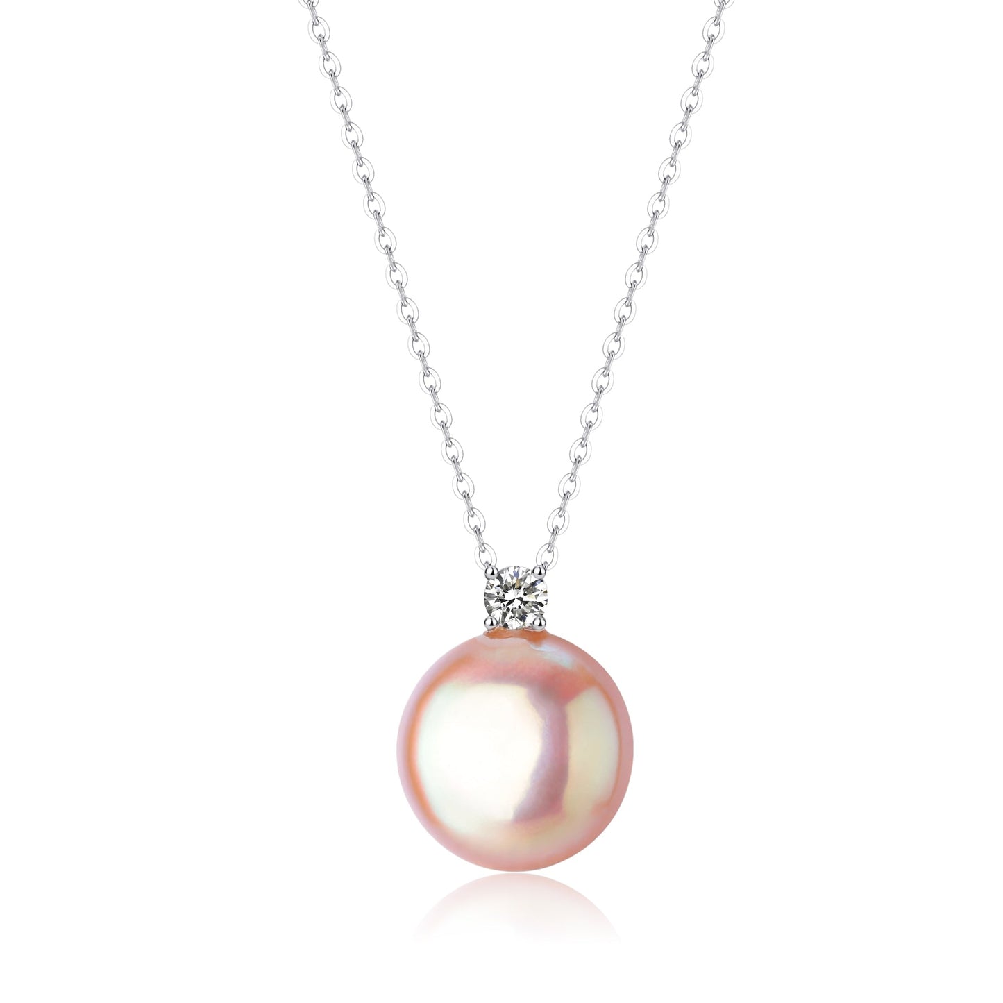 Baroque Pearl Pendant Necklace with Coin Design