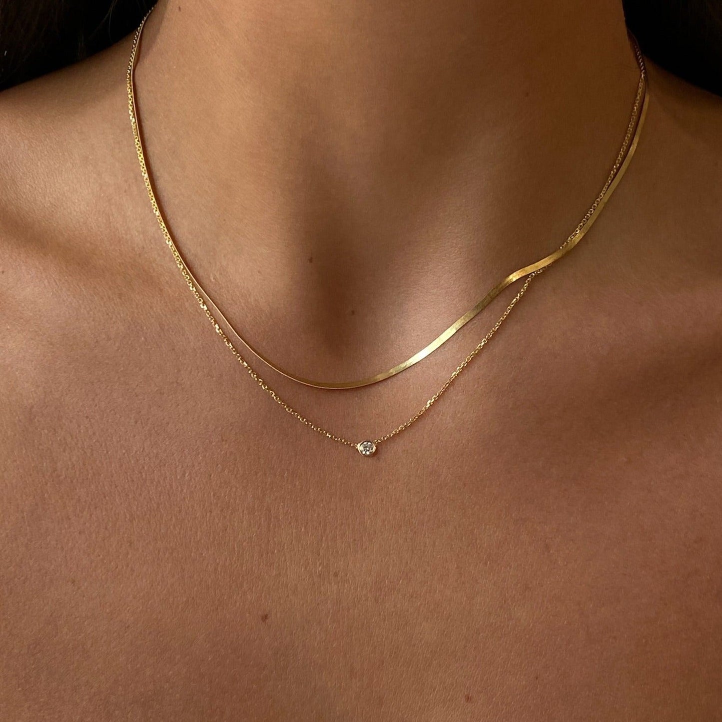 Diamond Necklace in 14k Gold