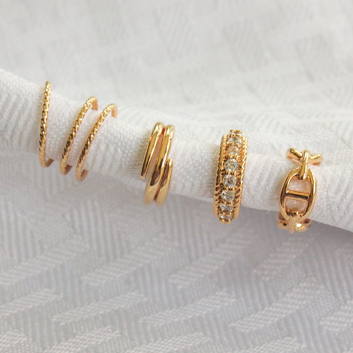 Gold Cuff Bracelets Set for Everyday Wear