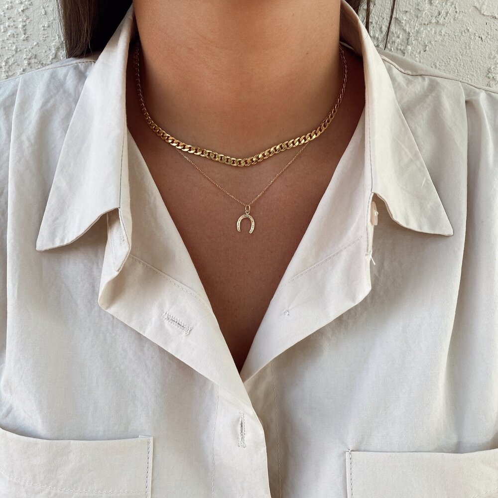 14k Gold Lucky Pendant Necklace