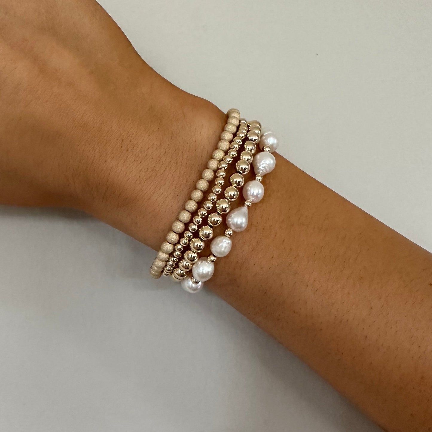 Baroque Pearl Stack Bracelet in Multiple Sizes