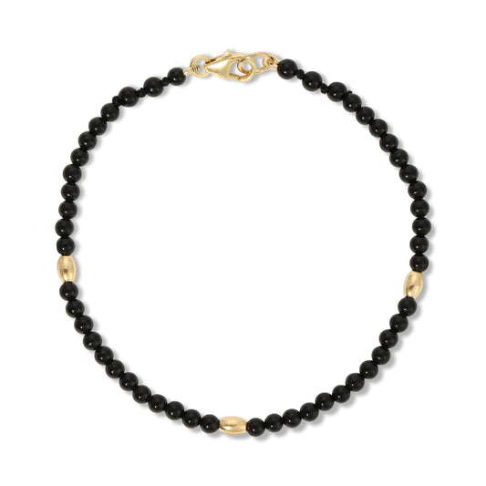 Black Onyx Beaded Bracelet for Everyday Wear