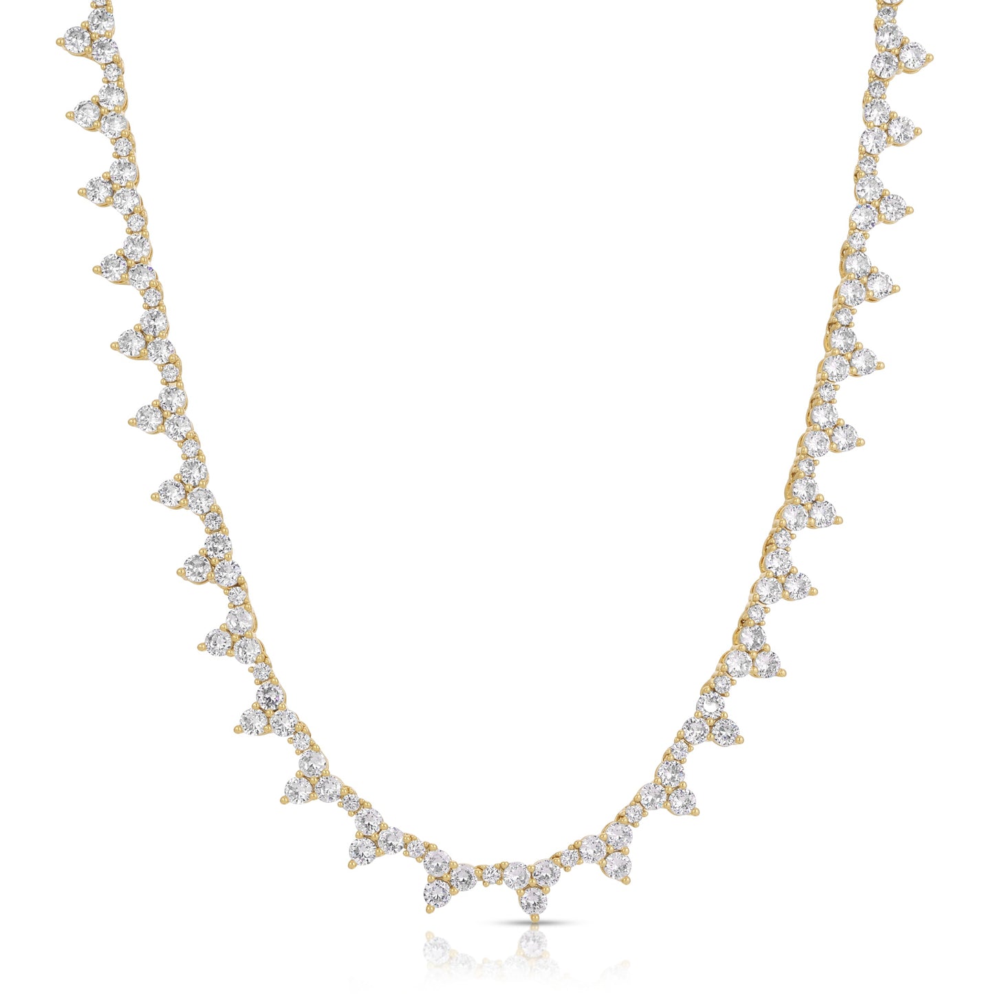 White Tennis Necklace in Elegant Design 2