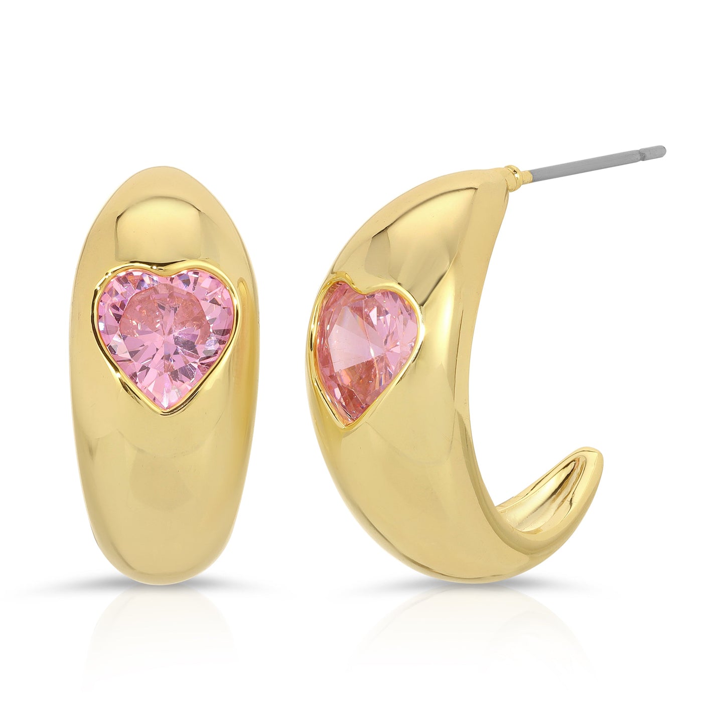 Pink Hoop Earrings in Modern Design