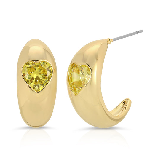 Canary Hoop Earrings in Elegant Design