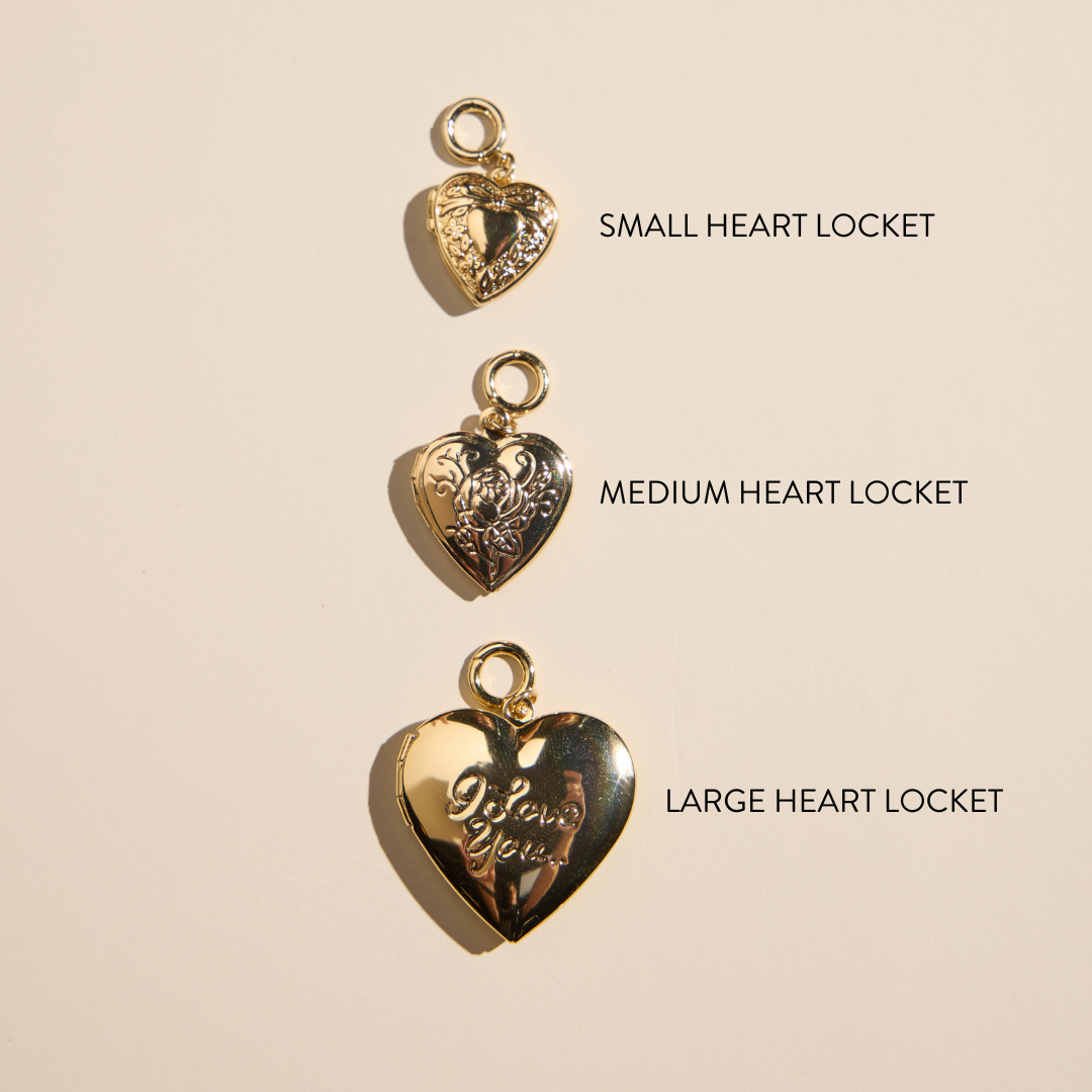 Medium Heart-Shaped Locket Jewelry in Silver