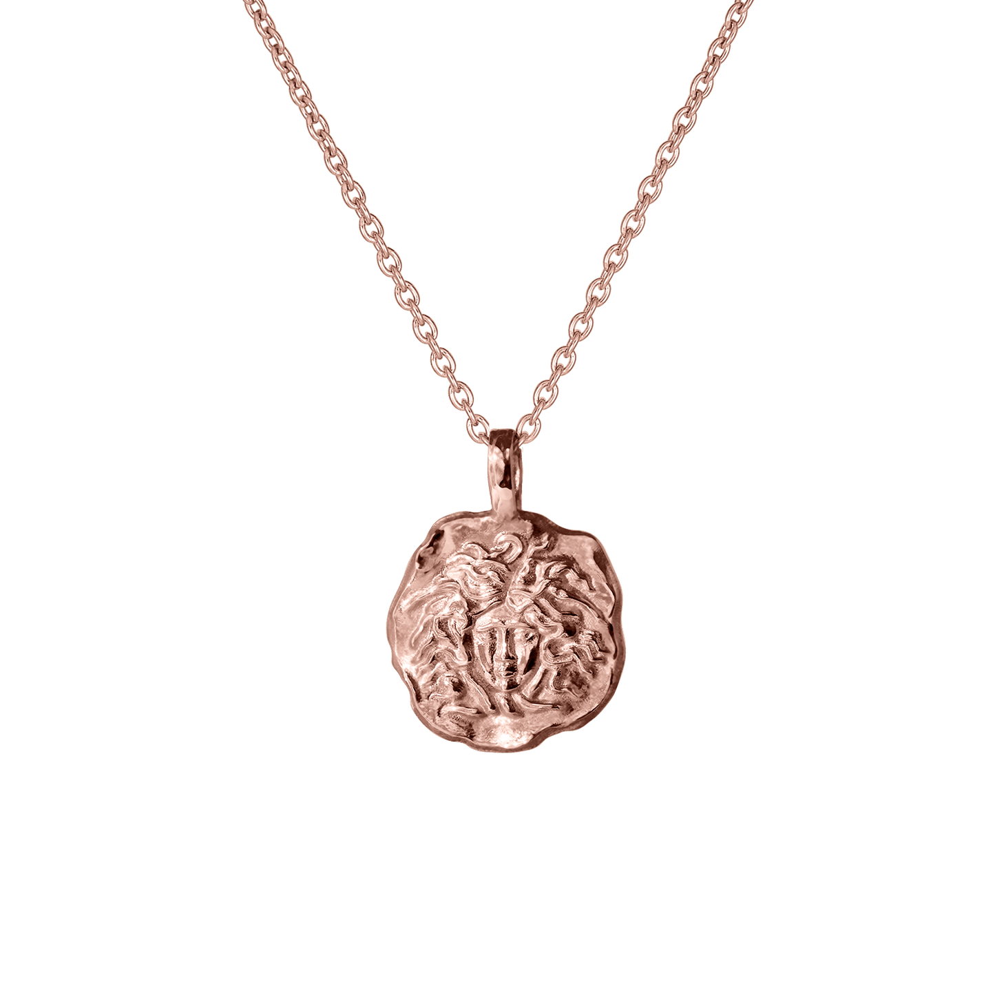 Molten Mini Medallion Necklace in Silver