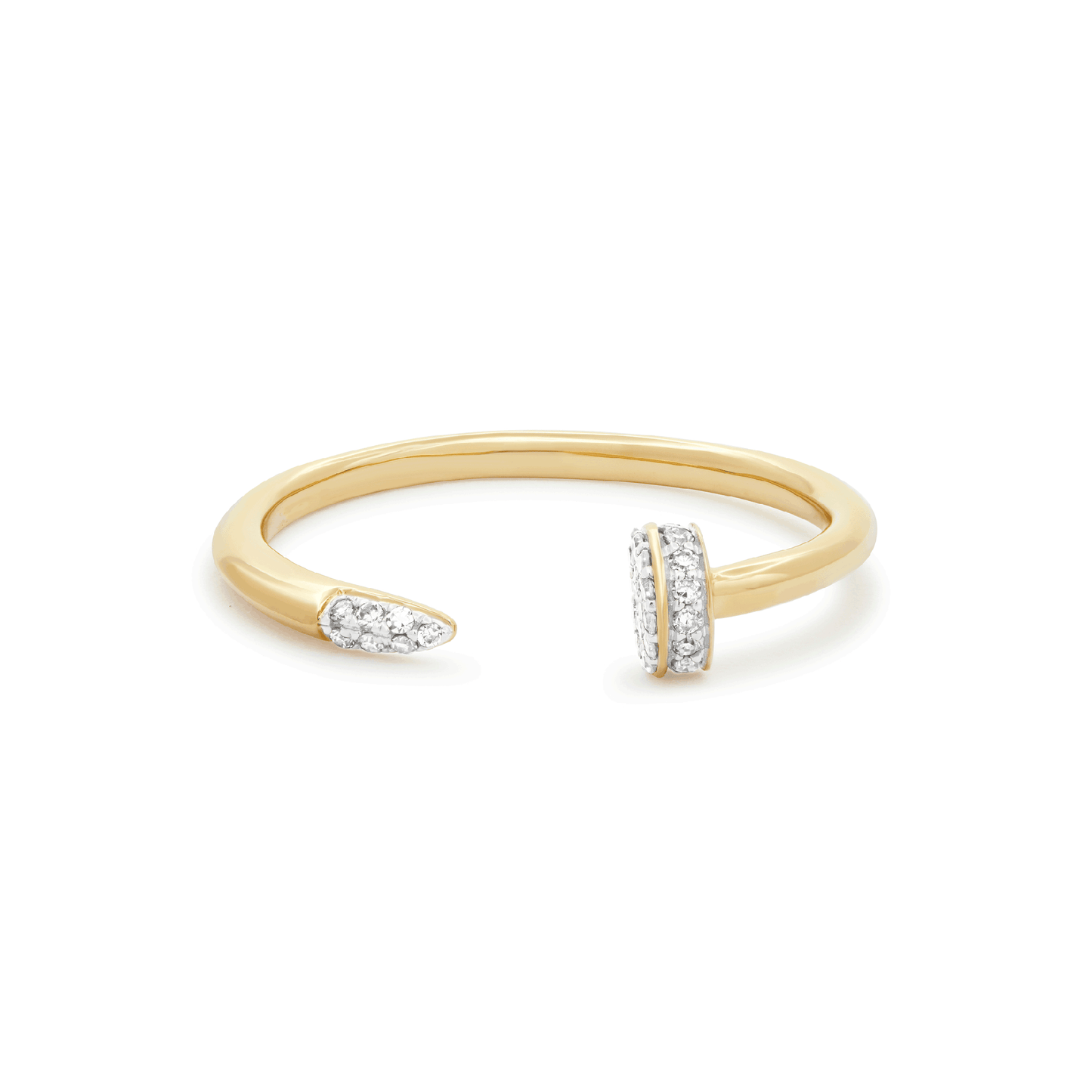 Pavé Diamond Fine Nail Design Ring