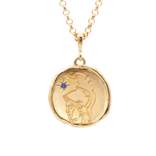 Sapphire Necklace in Goddess of Courage Design