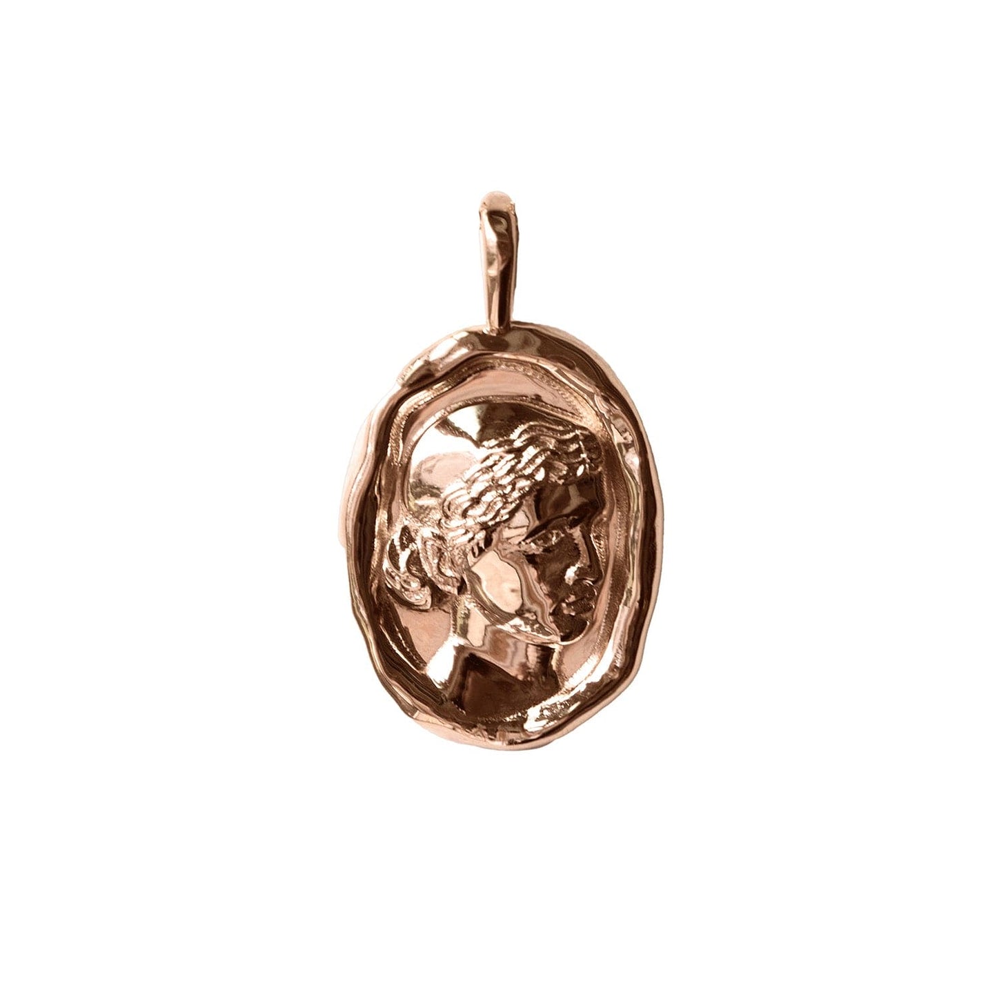 Gold Pendant with Molten Design