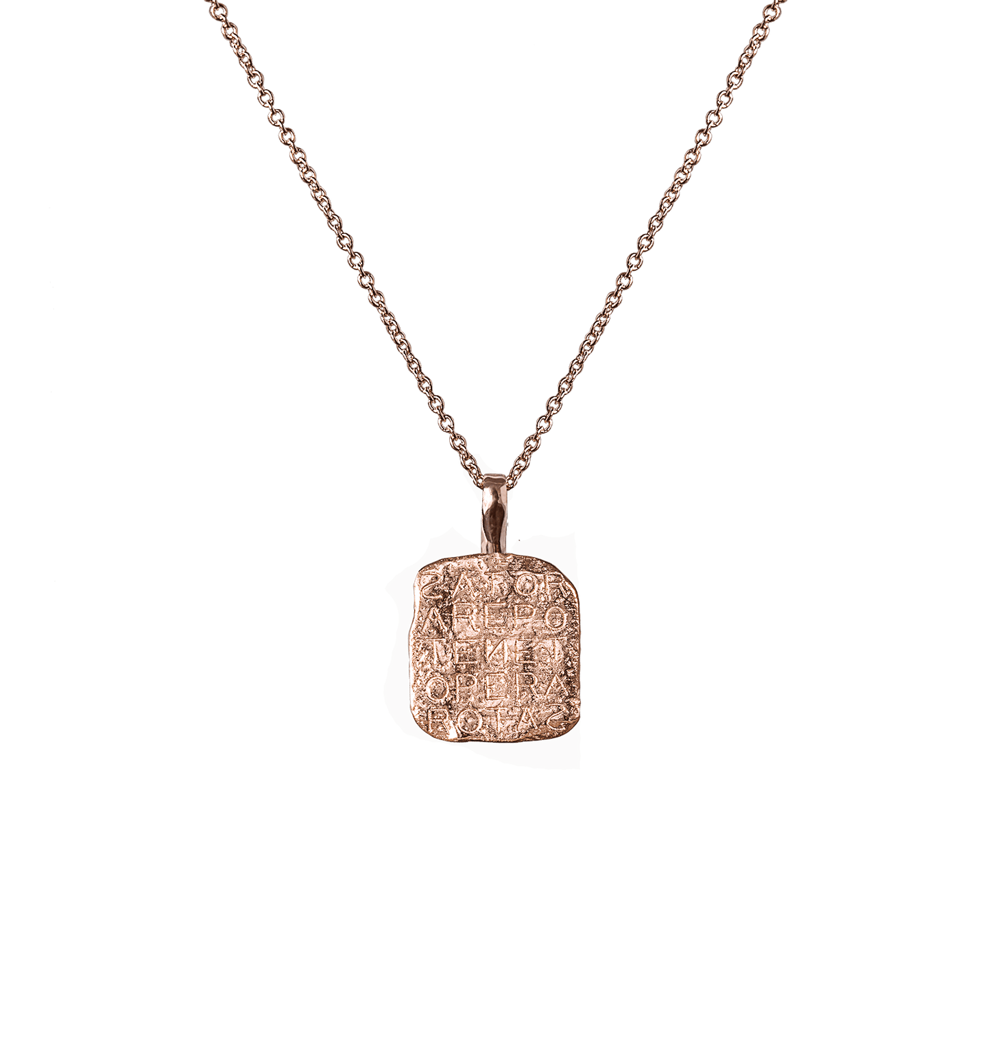 Mini Magic Sator Square Pendant Necklace