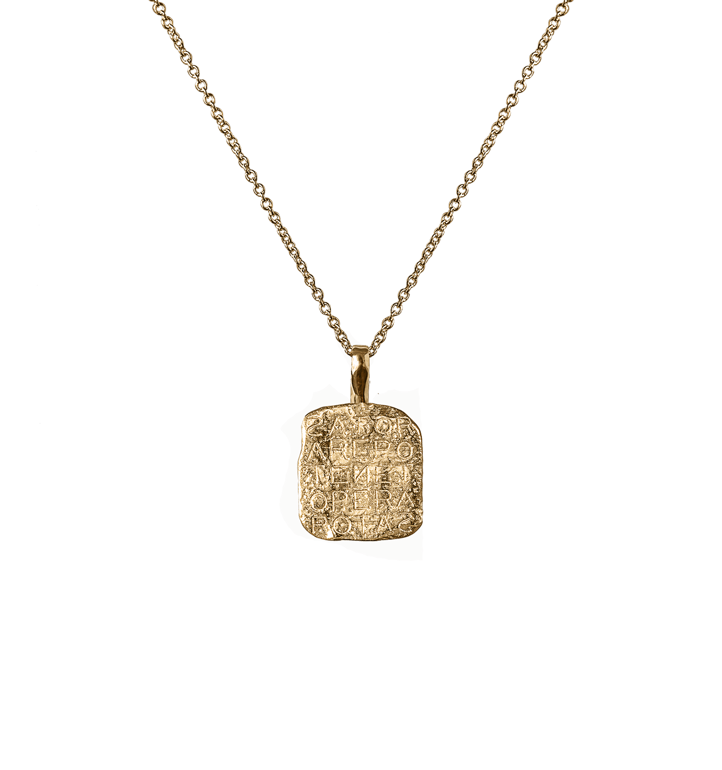 Mini Magic Sator Square Necklace in Silver