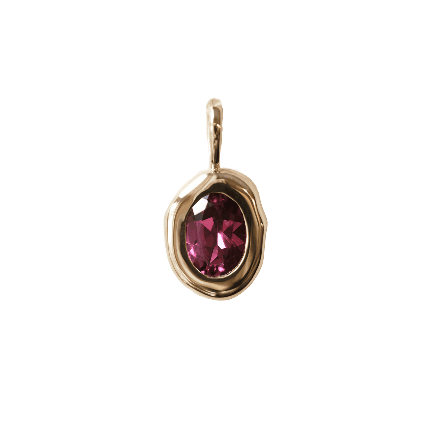 Garnet Molten Heirloom Pendant Necklace