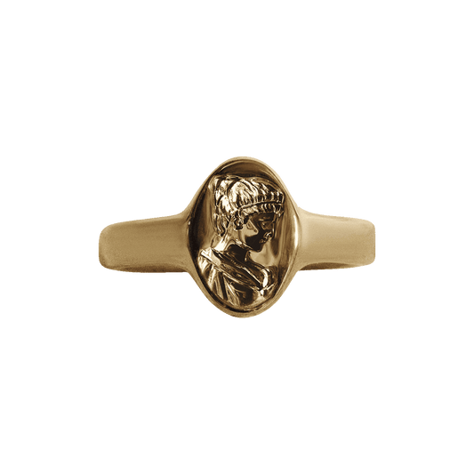 Solid Gold Signet Ring for Stylish Wear