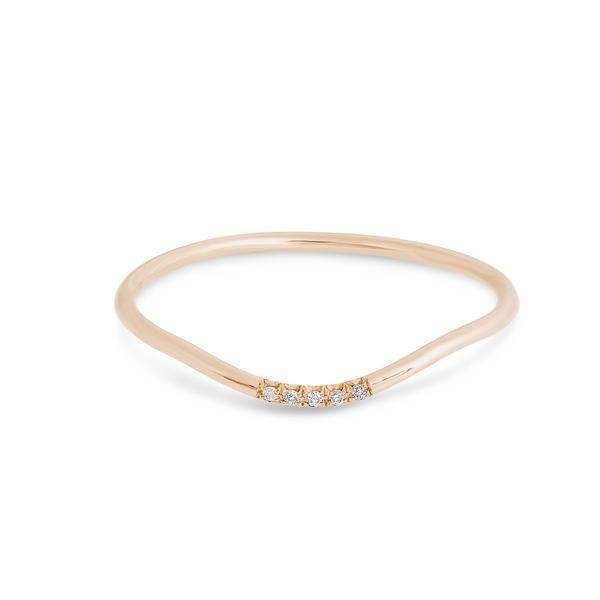 Gold Curve Band Ring