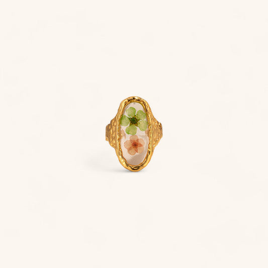 Gold Eternal Flower Design Ring