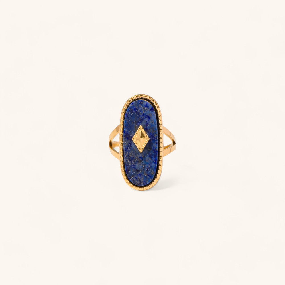 Stylish Lapis Stone Stacking Ring Piece