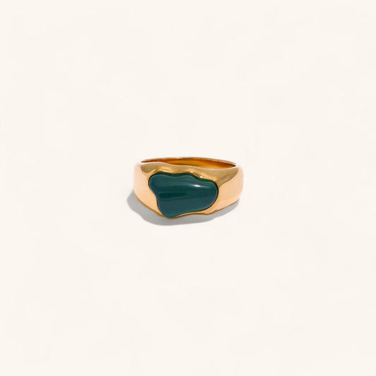 Geometric Vintage Resin Statement Ring