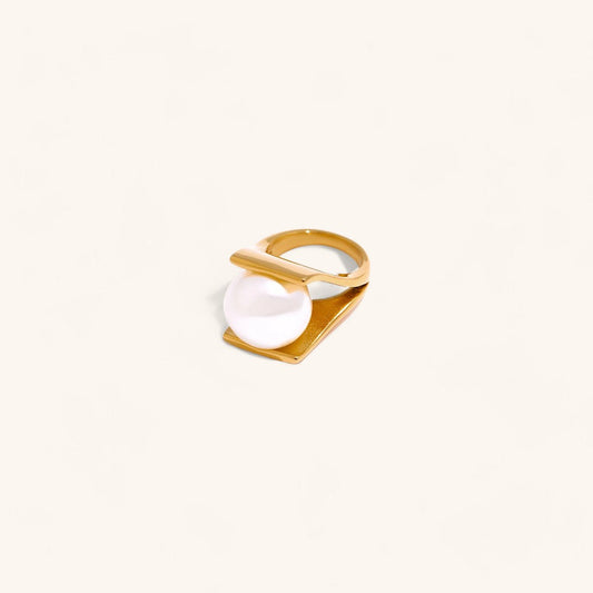 Stylish Simulated Pearl Fashion Ring