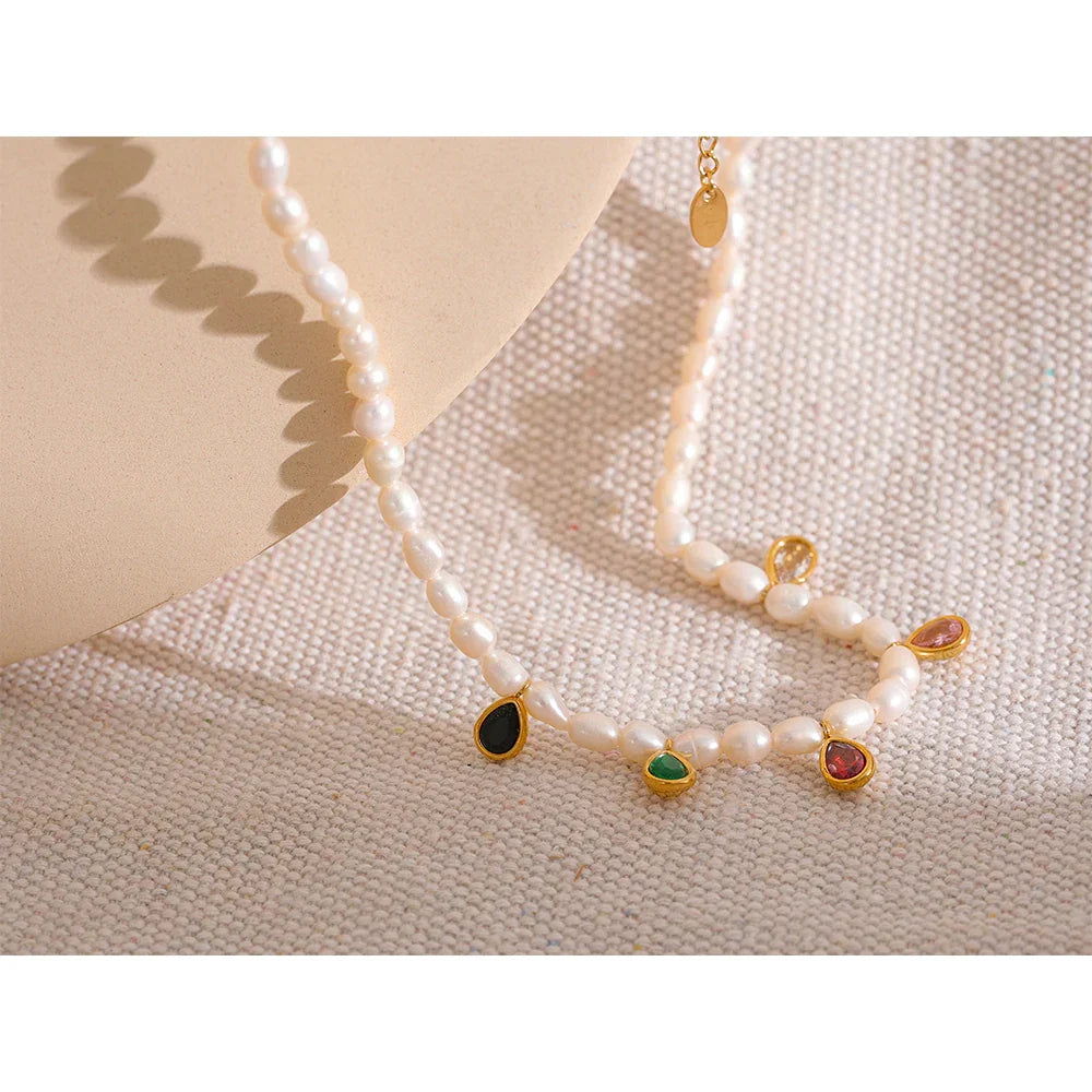 Simple Freshwater Pearl Choker Necklace Design