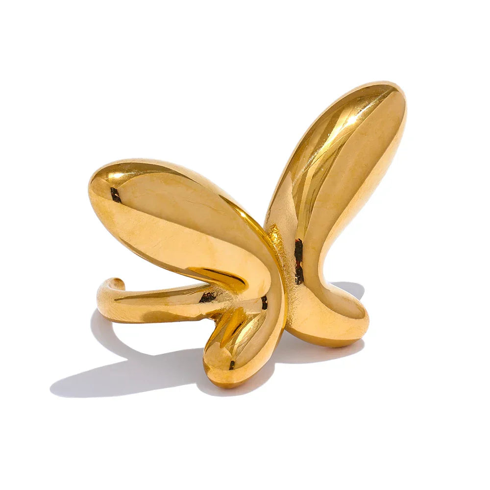 Butterfly Design Minimalistic Open Ring