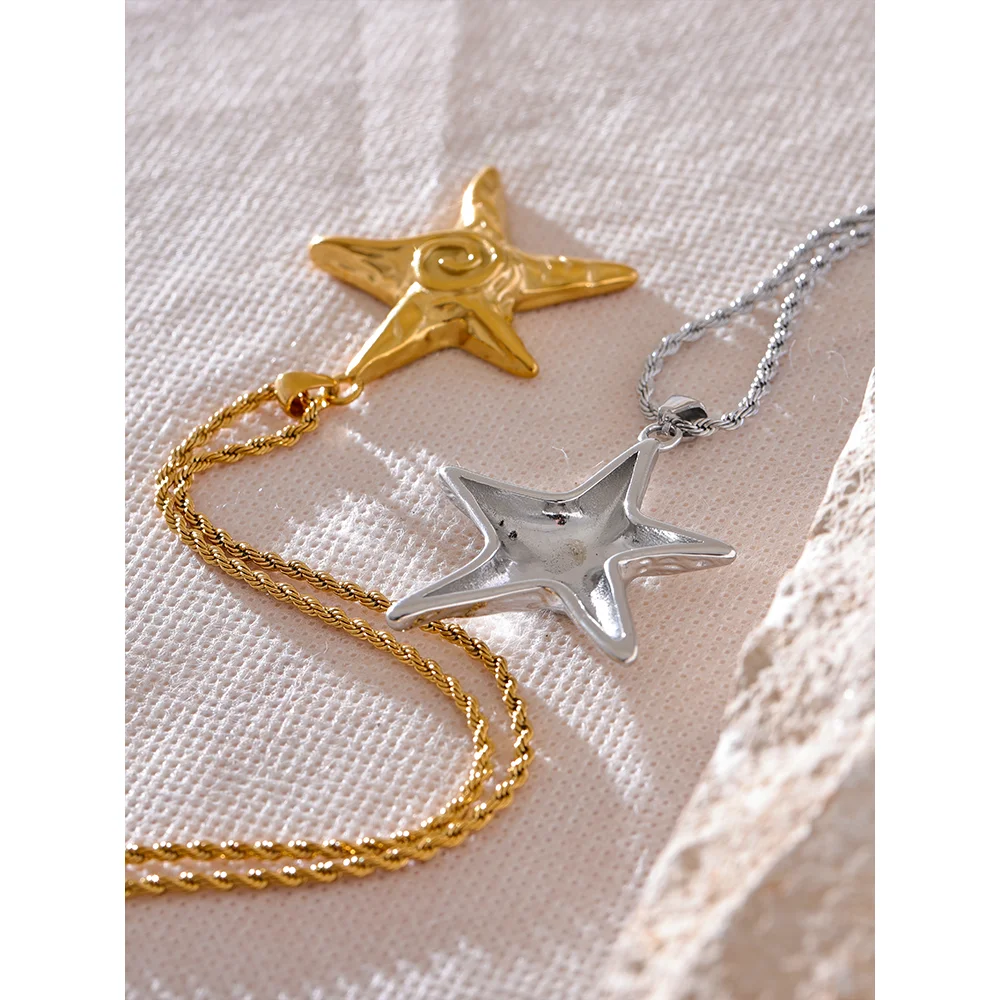 Starfish Design Pendant Necklace for Sea Lovers