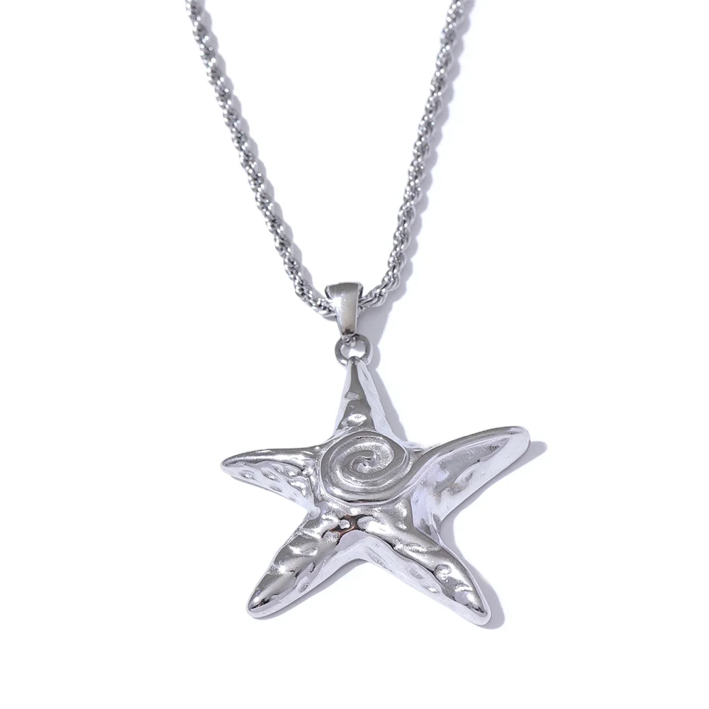 Starfish Design Pendant Necklace for Sea Lovers