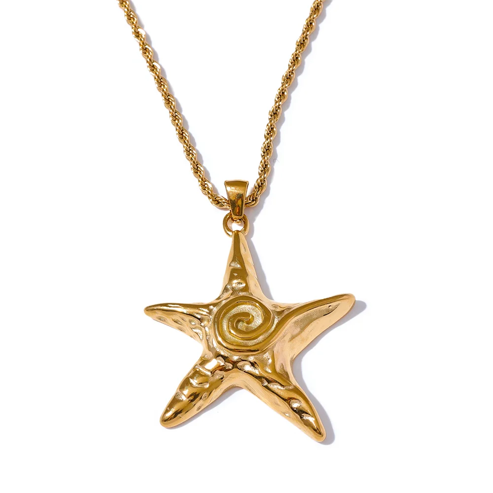 Starfish Design Pendant Necklace for Sea Lovers