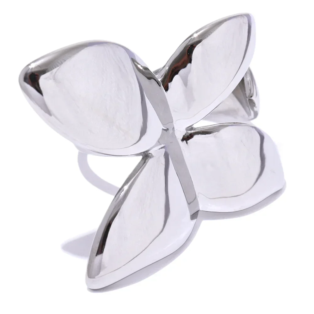 Elegant Stainless Steel Butterfly Ring for Women