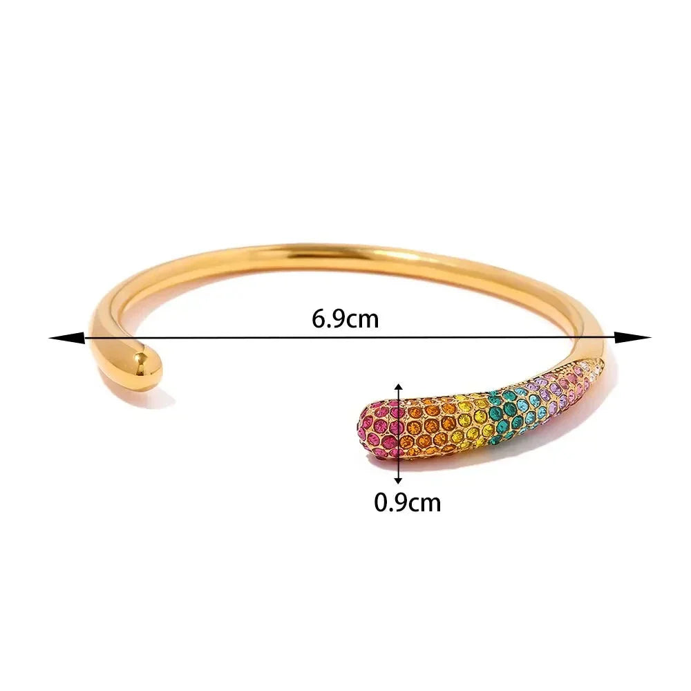 Elegant Open Gold Bangle Bracelet for Women