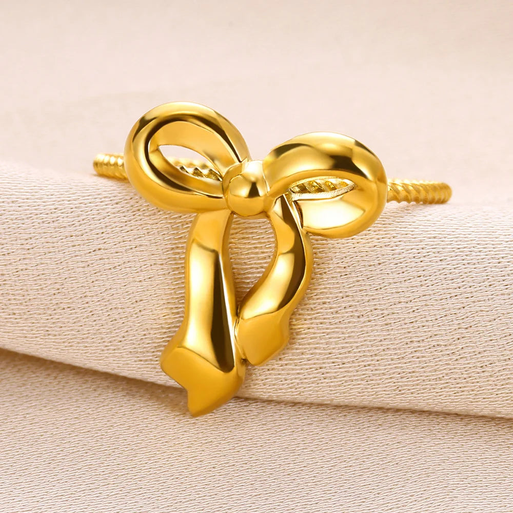 Stylish Gold Bowknot Ring for Women