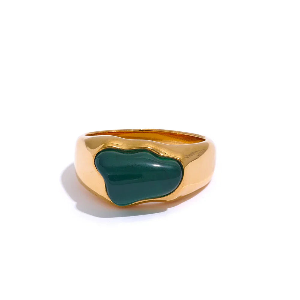 Geometric Vintage Resin Statement Ring