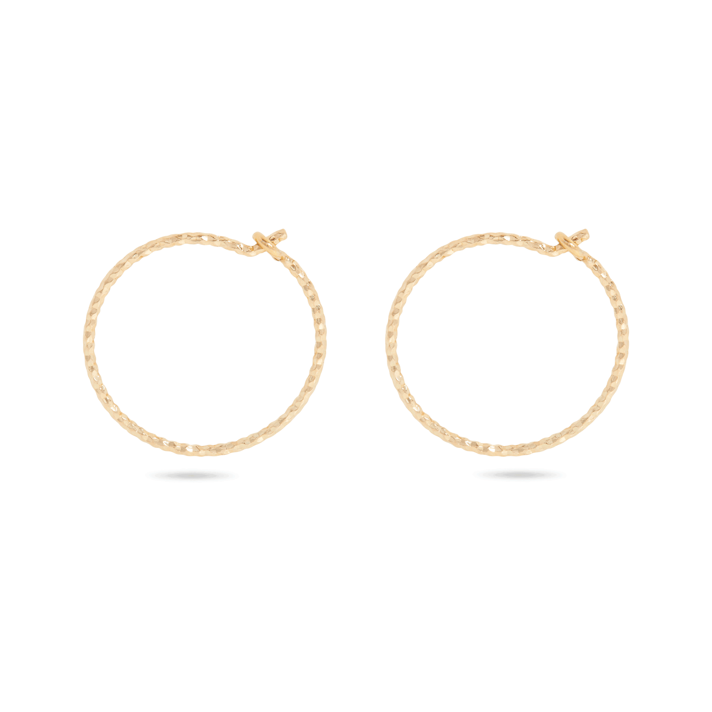 Dainty Silver Sparkle Hoop Earrings