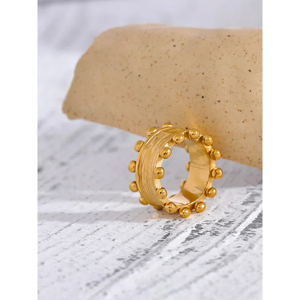 Wide Gold Statement Ring for Fashion Lovers