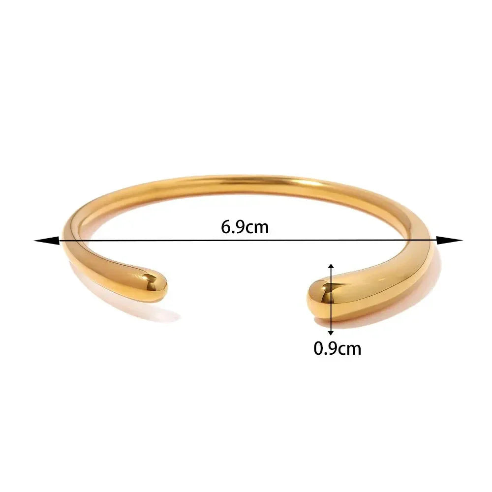 Elegant Open Gold Bangle Bracelet for Women