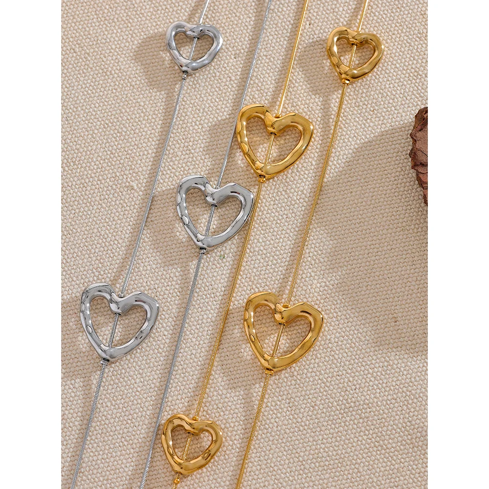 Heart Design Stainless Steel Chain Necklace