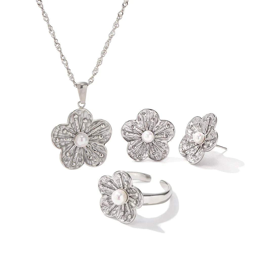 Vintage Floral Jewelry Set for Elegant Style