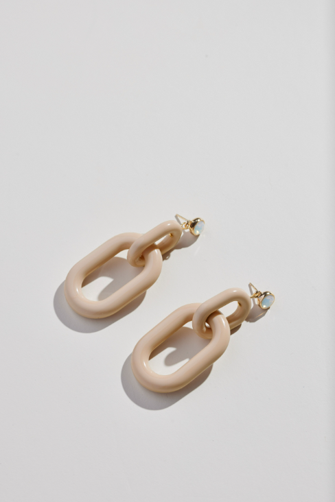 Acrylic Natural Bianca Statement Earrings