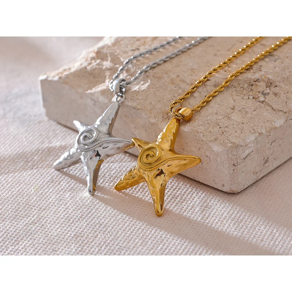 Starfish Design Pendant Necklace for Sea Lovers