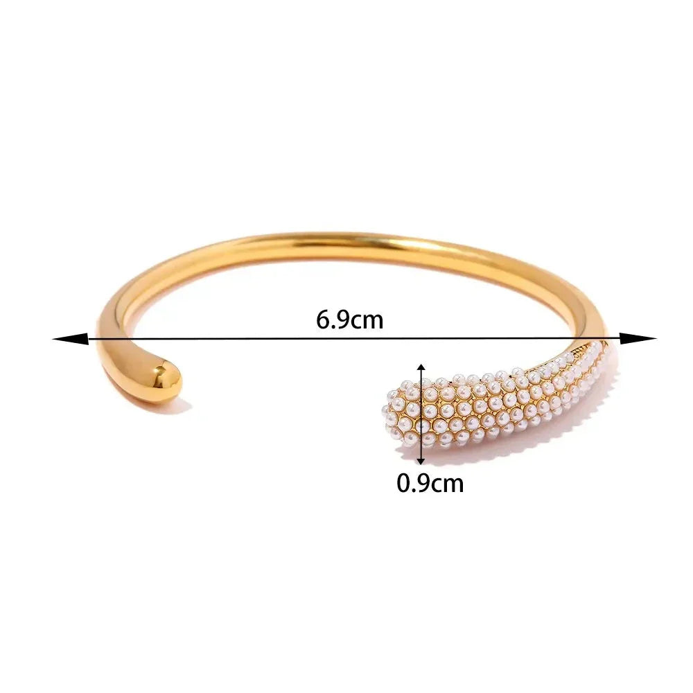 Elegant Open Gold Bangle Bracelet for Women