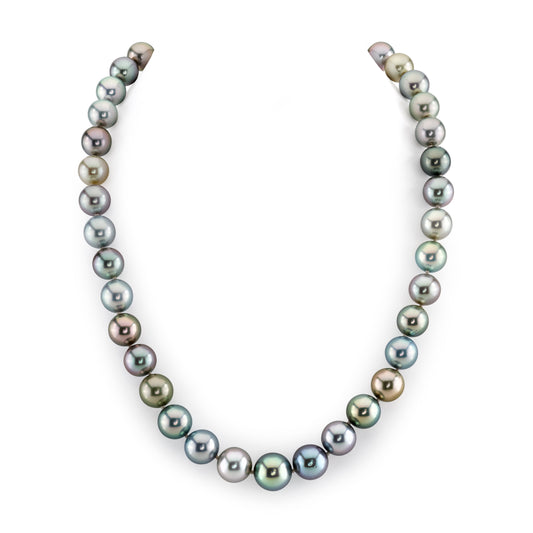 Pastel Multi-Color Tahitian Pearl Necklace, 10.0-12.0mm - AAAA Quality