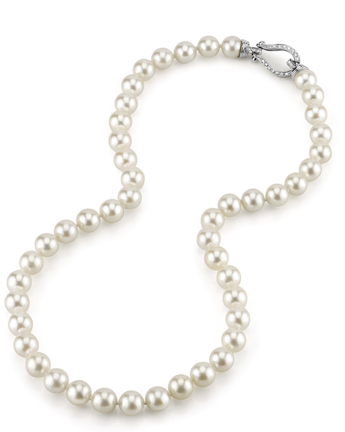 White Japanese Akoya Pearl Necklace, 8.5-9.0mm - AA+ Quality