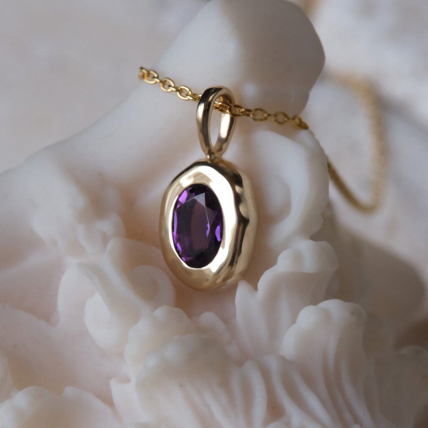 Amethyst Molten Heirloom Pendant Necklace