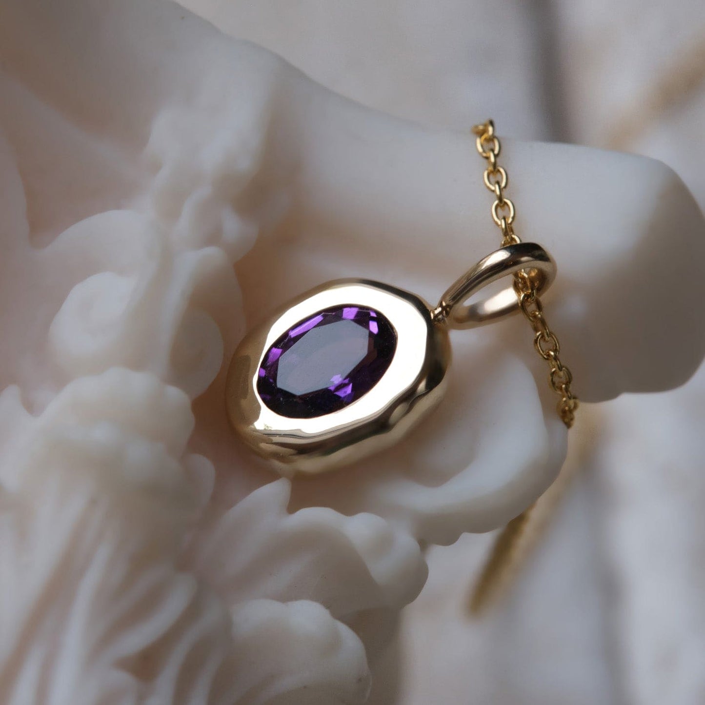 Amethyst Molten Heirloom Pendant Necklace