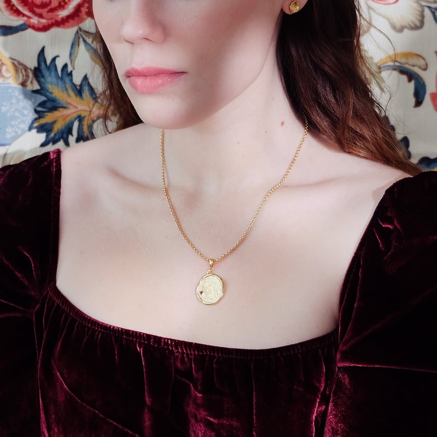 Garnet Necklace Inspired by Aphrodite Goddess of Love