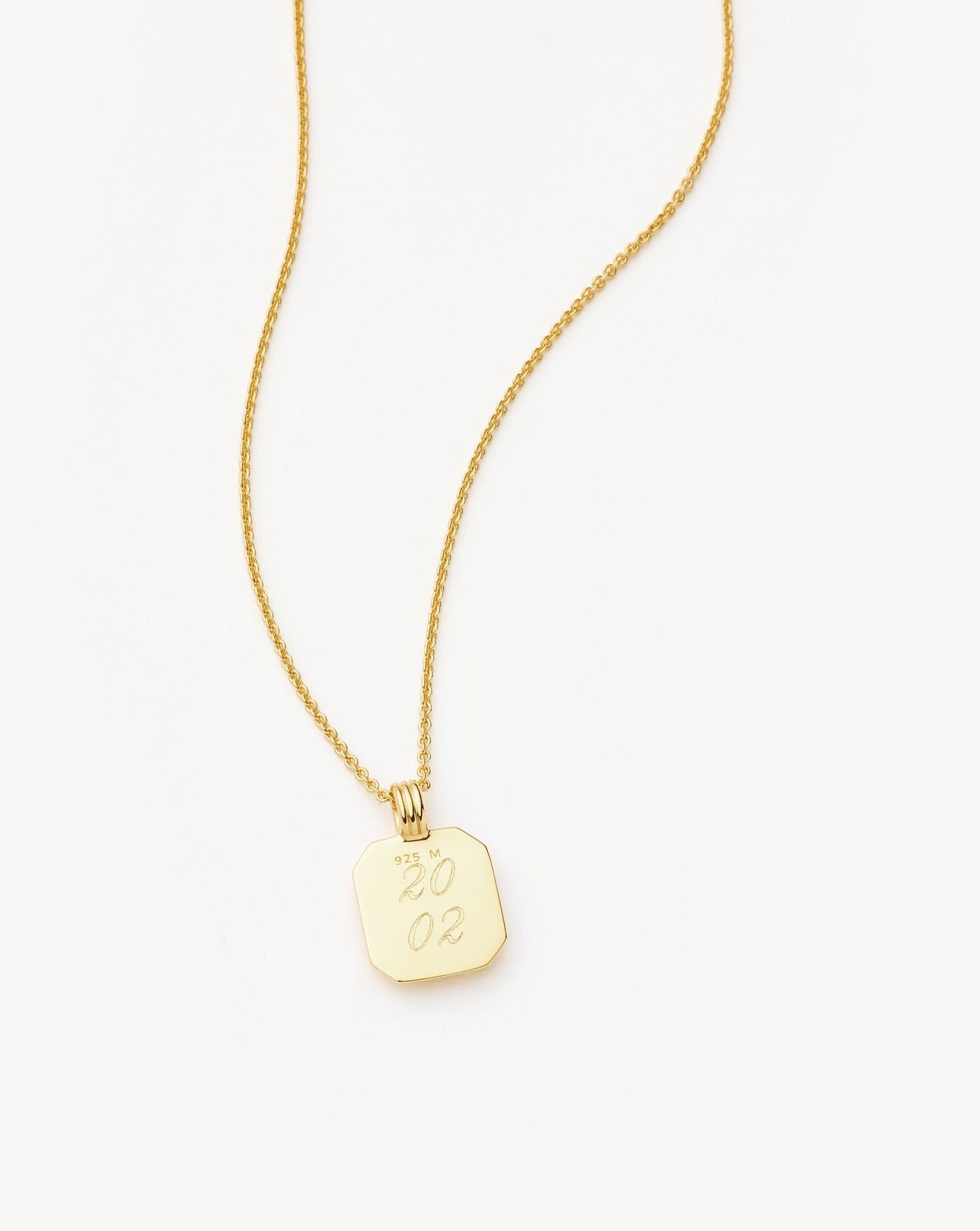 April Birthstone Crystal Pendant Necklace in 18k Gold Vermeil