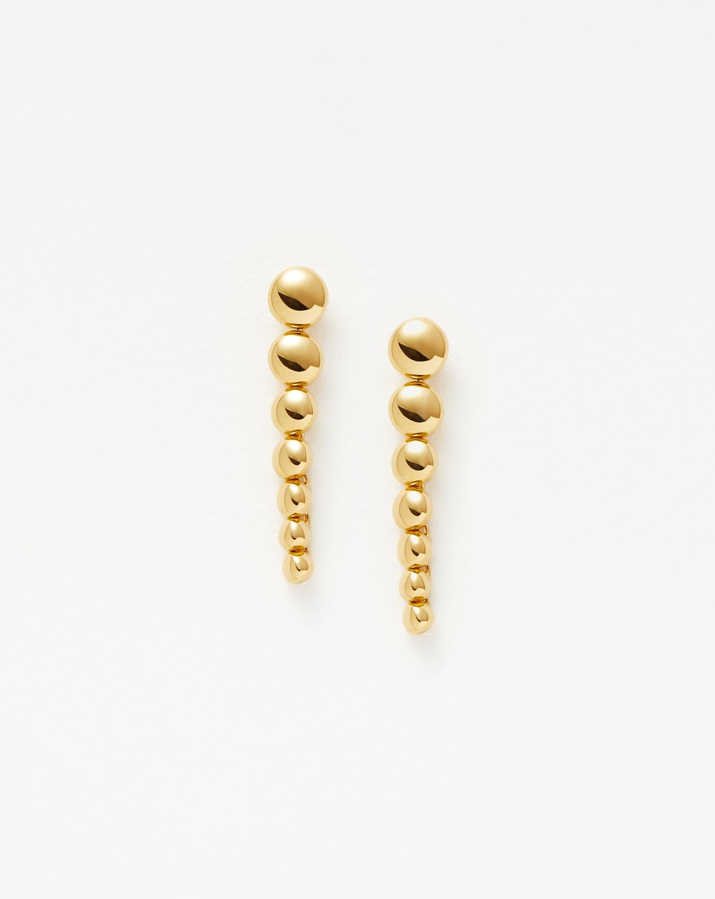 Beaded Drop Stud Earrings in 18k Gold Vermeil