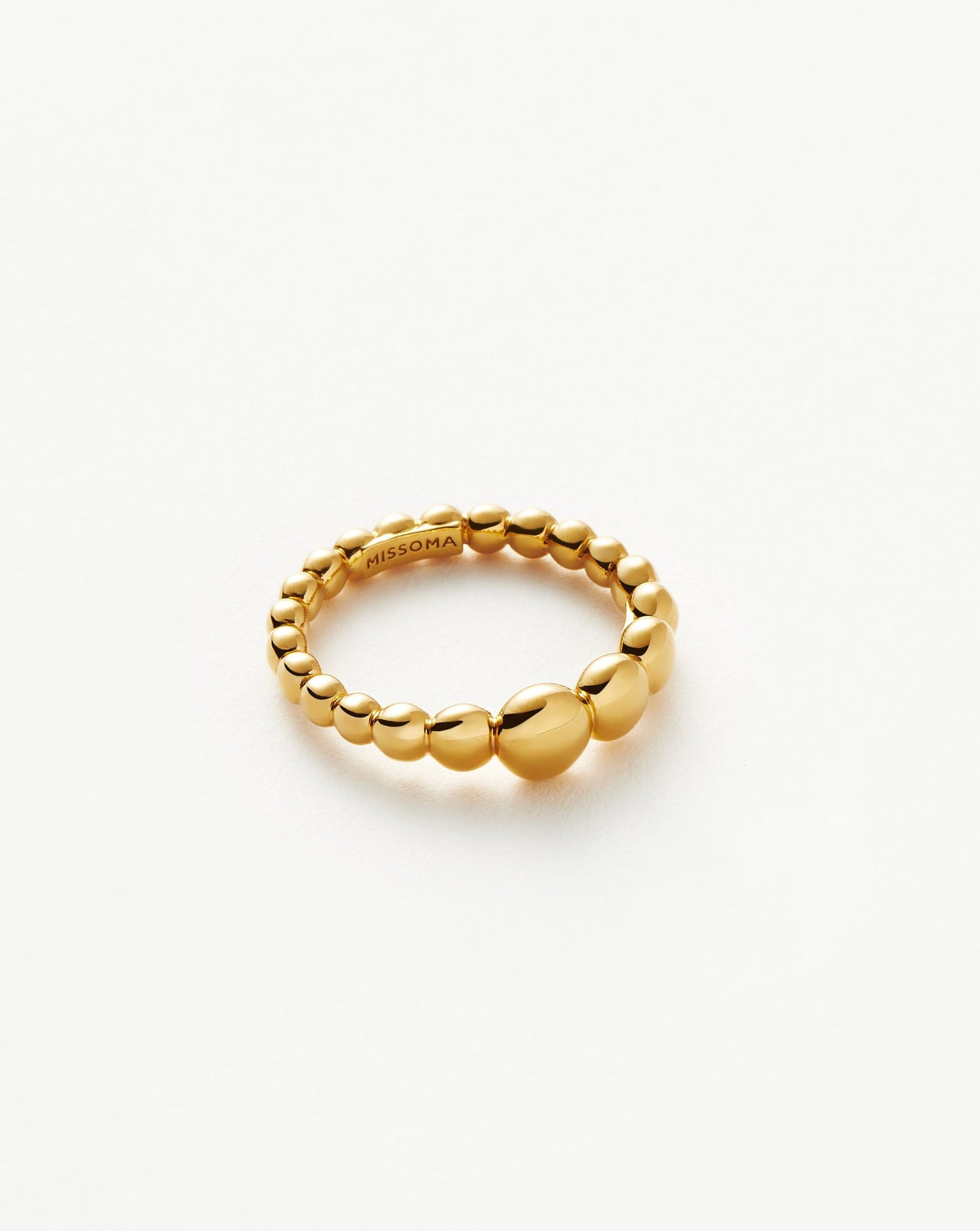 18k Gold Vermeil Beaded Stacking Ring