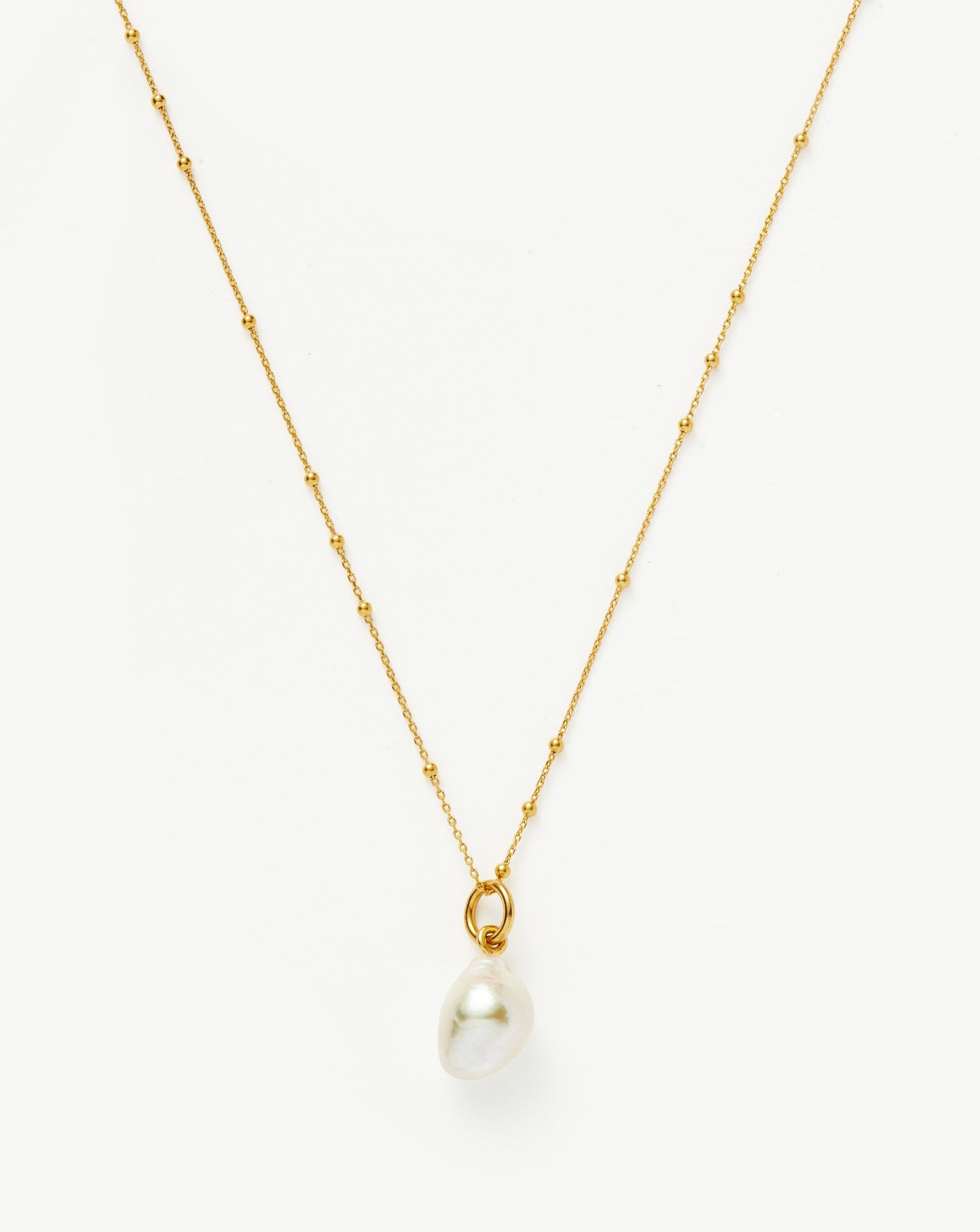 Baroque Pearl Necklace with 18k Gold Vermeil