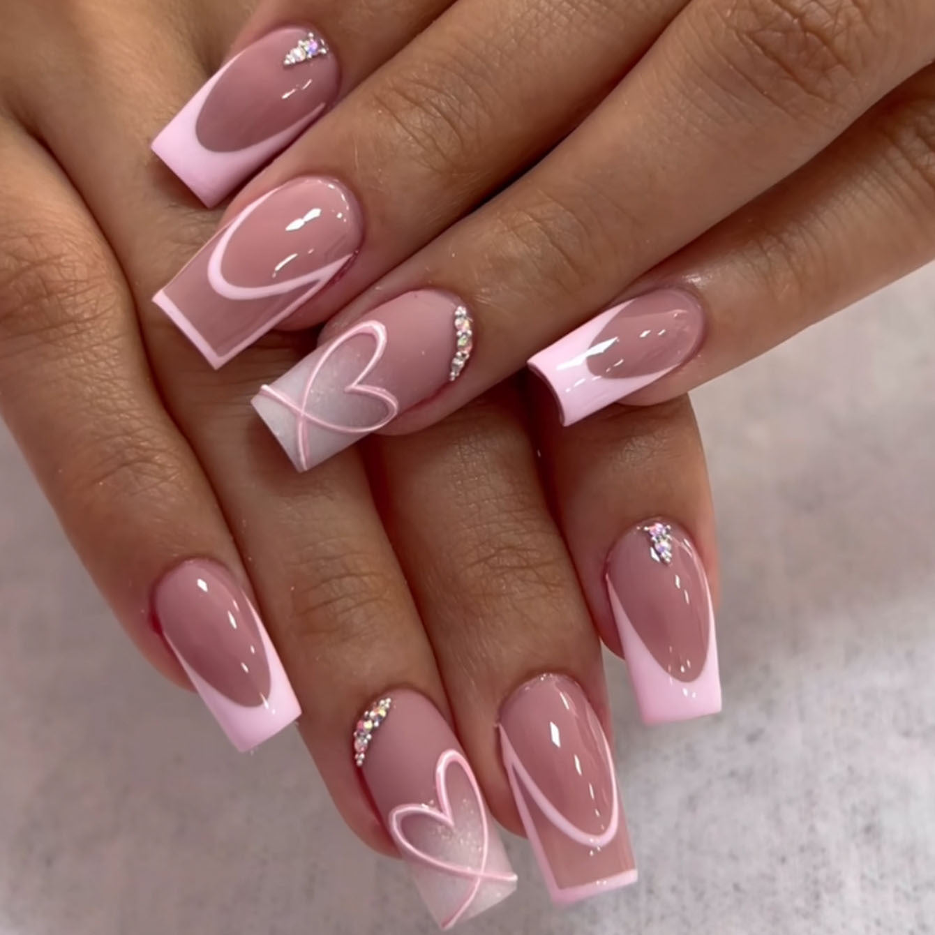 Milk Coffee French Wear Nail Nude Nails Line Nail Stickers